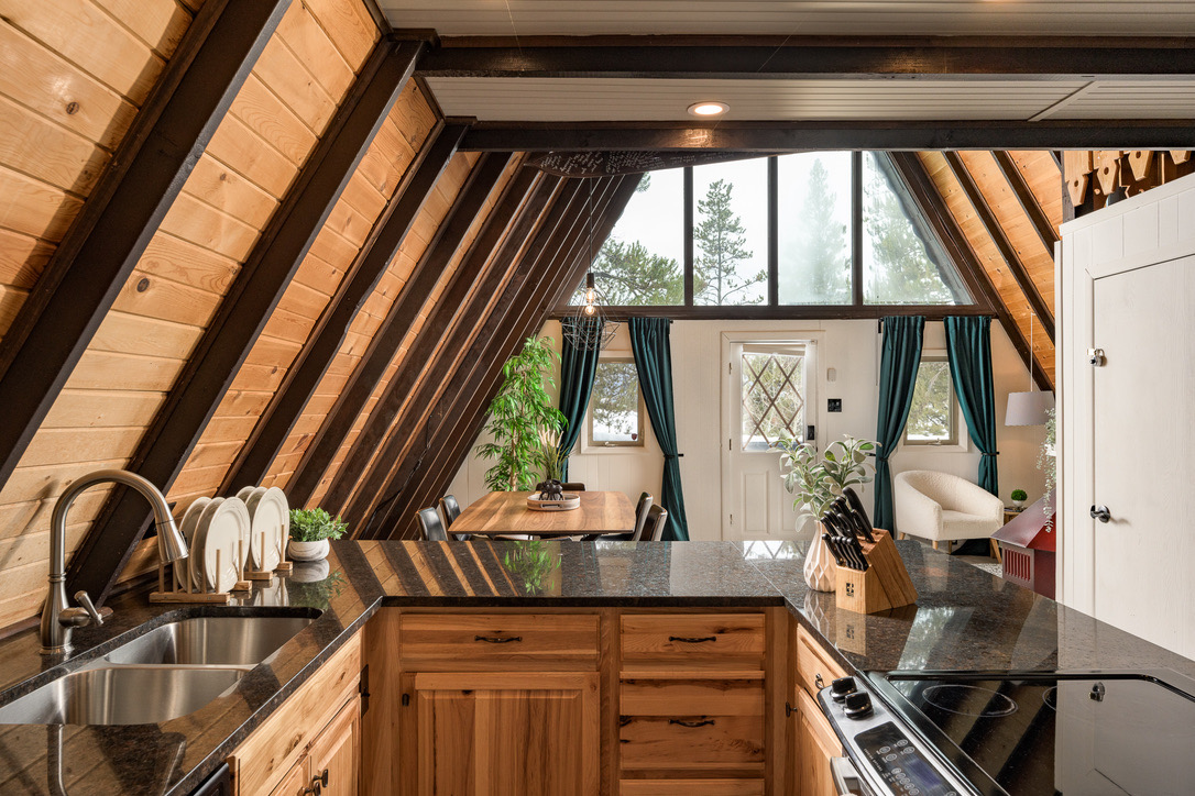 The kitchen, stocked and ready for a full table.