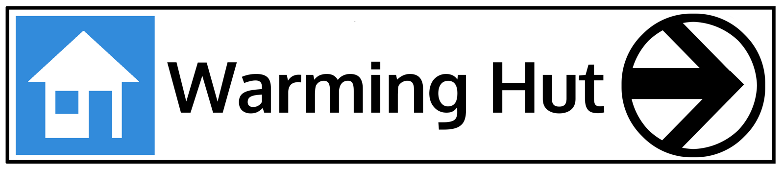 Warming Hut trail sign